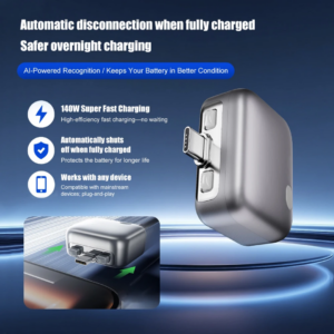 Chargeur Intelligent, protecteur contre la charge excessive type-C 140W